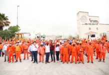 Reciben trabajadores de Tracotamsa a Carlos Peña Ortiz