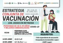 Aplican anti COVID-19 a personas de 40-49, mayores y embarazadas