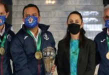Cruz Azul fue recibido por Claudia Sheinbaum