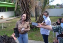 Candidatas a la presidencia municipal opinan antes de emitir el voto en Nuevo Laredo