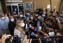 Maki Ortiz, acude a emitir su voto en Reynosa