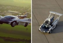 El auto volador que completó un vuelo de prueba entre dos aeropuertos