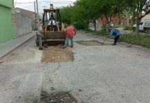 Rehabilita Municipio vialidades con 40 toneladas de asfalto