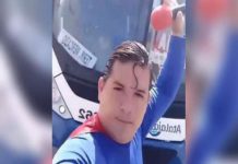 ‘Superman’ brasileño intenta detener un autobús y lo atropellan