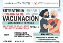 Invita Alcaldesa a vacunación de personas de 50 a 59 años y embarazadas