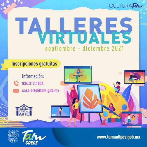 ICA-010-2021.-Cultura Tamaulipas contin_a ofertando talleres en l_nea y gratuitos