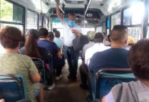 Transporte público sin respetar lineamientos sanitarios