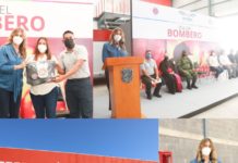 Reconoce Maki labor de los bomberos de Reynosa; “Yo me voy contenta y satisfecha de todos ustedes”