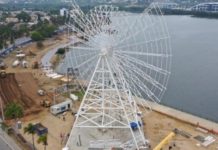 Casi lista la rueda de la fortuna más grande del país