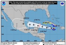 Atentos a trayectoria de Grace