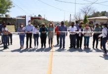 Inauguró Maki Ortiz otra calle en la colonia Arboledas Ribereña