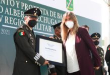 Participó Maki Ortiz en Toma de Protesta del Gral. Pablo A. Lechuga H. como Comandante de IV Región Militar