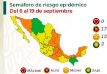 Secretaría de Salud Federal retrocede a Tamaulipas a Naranja en semáforo del Covid