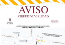 Avisa COMAPA cierre de vialidad por construcción en colector