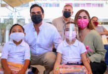Inaugura Alcalde Carlos Peña Ortiz, regreso a clases presenciales, ciclo 2021-2022