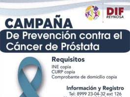 Ofrece DIF-Reynosa campaña gratuita contra cáncer de próstata