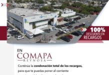 Permanece vigente descuento del 100% de recargos en COMAPA Reynosa