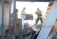 Bomberos sofocan incendio en vivienda en la Aquiles Serdán