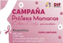 Llama DIF Reynosa a registrarse en campaña de Prótesis Mamarias