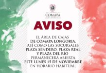 Cajas de COMAPA Reynosa estarán abiertas el 15 de noviembre