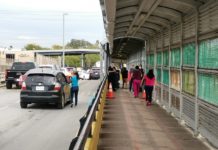 Sin filas en Puentes Internacionales de Matamoros en el día de Acción de Gracias.