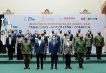 Fortalece Tamaulipas, Nuevo León y Coahuila coordinación en Seguridad Pública.