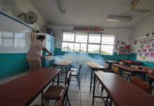 Jóvenes Tamaulipas, apoya con acciones de sanitización y limpieza, las escuelas de Madero