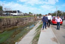 Supervisa Alcalde Carlos Peña Ortiz avance de emisor, colector y rehabilitación de pluvial