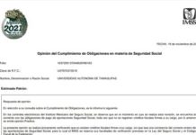 IMSS expide carta de no adeudo a la UAT