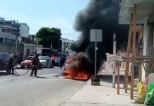 Se incendia vehículo cerca del centeo de Madero, es el cuarto