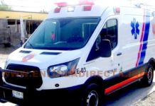 Unidad médica auxilia a persona lesionada en colonia popular