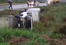 Enésimo percance vial en puente roto