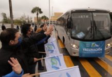 Trasladan para vacuna Transfronteriza