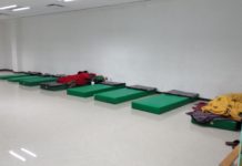 Polideportivo como albergue por bajas temperaturas