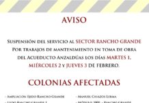 Programa COMAPA de Reynosa suspensión de agua potable para Sector Rancho Grande