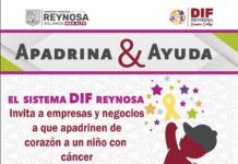 Invita DIF Reynosa a apadrinar a niños con cáncer