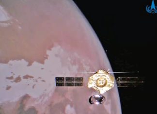 China publica nuevas fotos de su sonda y su róver que estudian Marte