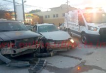 Accidentes viales dejan daños materiales en unidades