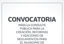 Último día para registrar propuestas de Consulta Pública, para el Ordenamiento de Reglamento Municipal