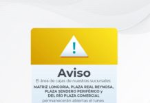 Estarán abiertas cajas de Comapa en día de asueto