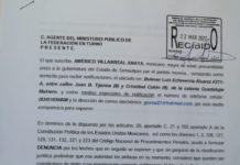 Presenta Américo denuncia penal por guerra sucia en su contra
