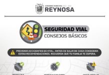 Exhorta Tránsito de Reynosa a mantener seguridad vial