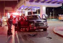 Aparatoso accidente deja daños y caos vial en carretera Río Bravo-Reynosa