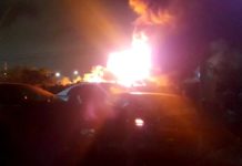 Arde por segunda ocasión tiradero clandestino de llantas en Balcones