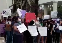 Feministas contra AVA y Arturo Diez políticos misóginos