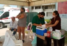 Instalan módulo de vacunación anticovid en playa Miramar.