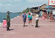 SEDENA instala módulo de vacunación en escollera de Playa Miramar