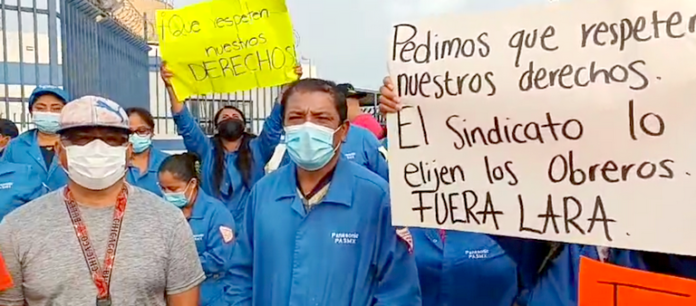Obreros exigen libertad sindical y separarse del sindicato de Alberto Lara (2)