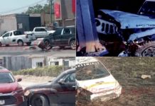 Registran accidentes viales el fin de semana que dejaron daños