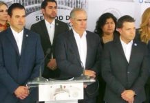 Diputados del PAN van al Senado a defender a Cabeza de Vaca